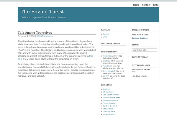 ravingatheist.com site used Elements of SEO