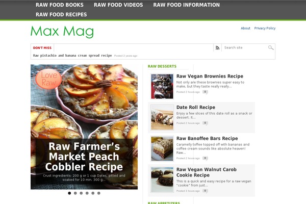 pinpress theme site design template sample