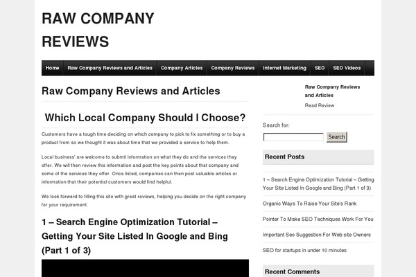 Ready Review theme site design template sample