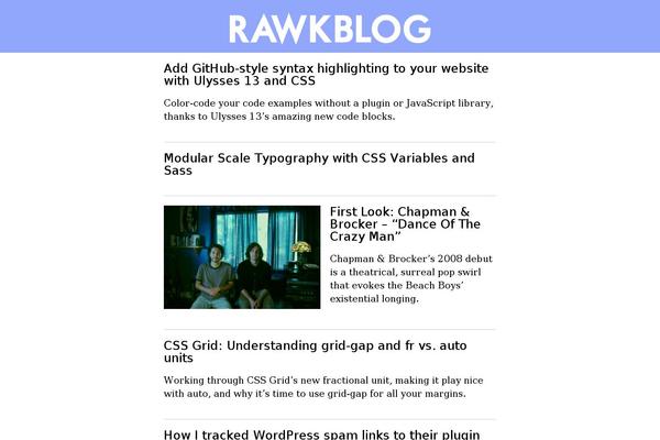 rawkblog.net site used Rawkblog-clarity-theme