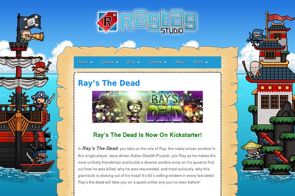 raysthedead.com site used Radiant-blogger