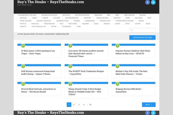 Paradise theme site design template sample