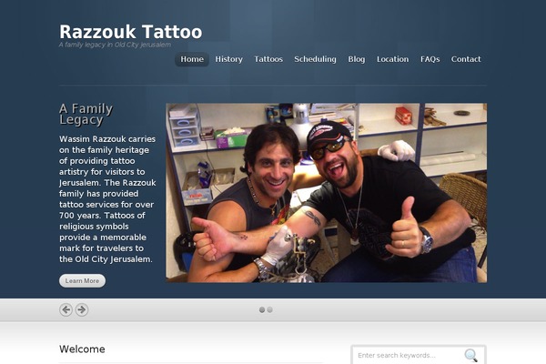 Inspire theme site design template sample
