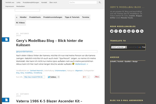 Site using A3-Social-Sidebar plugin