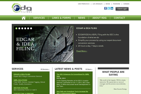 rdgfilings.com site used Rdg