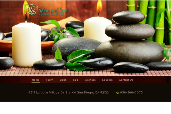 Spa theme site design template sample