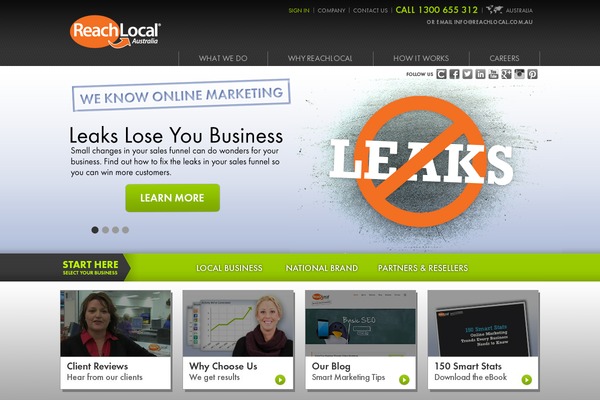 reachlocal.com.au site used Localiq