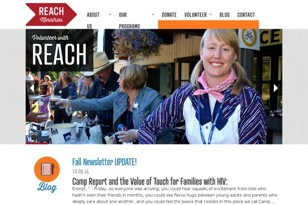 Reach theme site design template sample