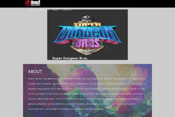 React theme site design template sample