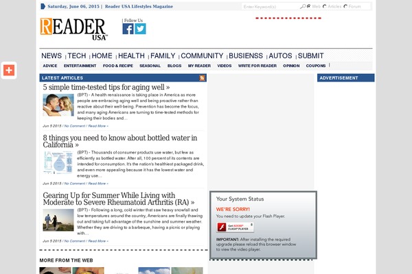 readerusa.com site used Wpadvnewspaper13