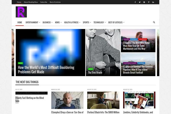 Curated theme site design template sample