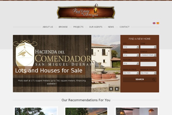 RealEstate theme site design template sample