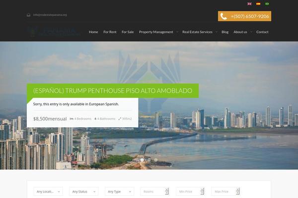 Realty theme site design template sample