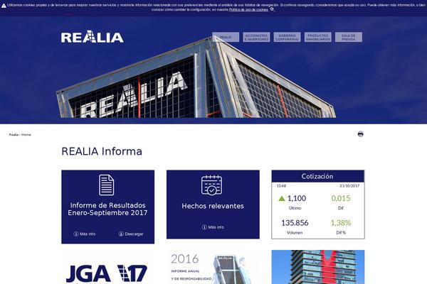 realia.es site used Realia-child-theme