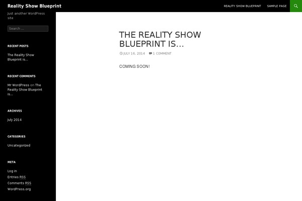 realityshowblueprint.com site used Twenty Fourteen