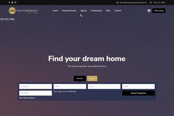 WP Residence theme site design template sample