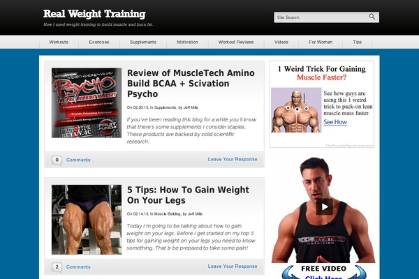 realweighttraining.com site used Convergence