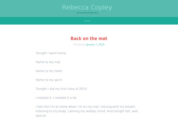 rebeccacopley.com.au site used Kelly-wpcom