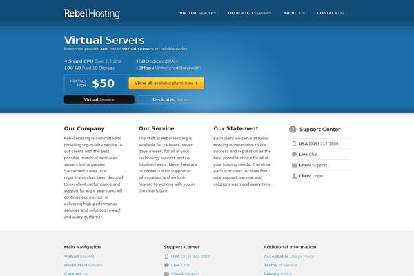 Rackhost theme site design template sample