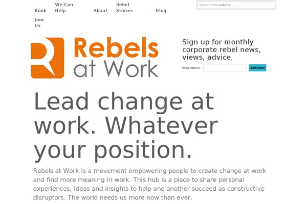 rebelsatwork.com site used Backcountry Child Theme