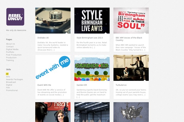 Gridlocked theme site design template sample