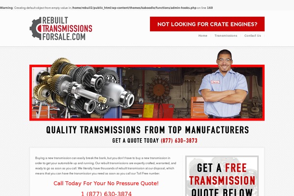 rebuilttransmissionsforsale.com site used Kaboodle
