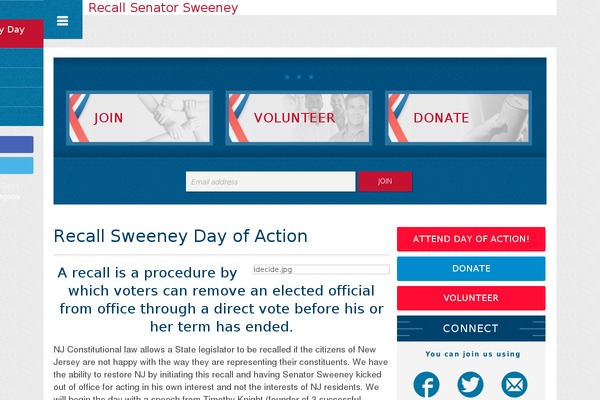 recallsweeney.com site used Blue Planet