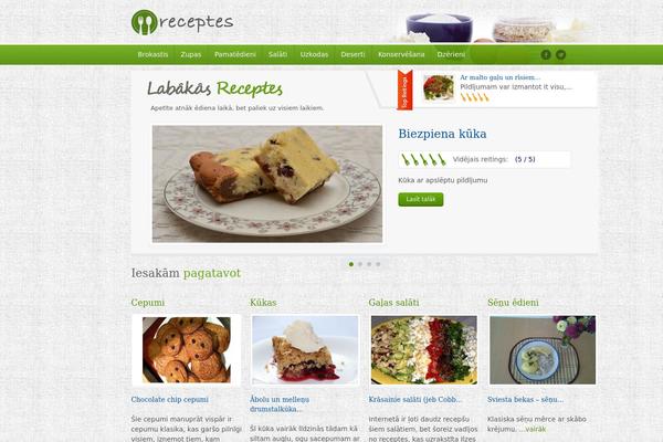 Food Recipes theme site design template sample