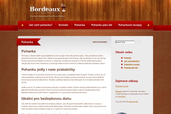 Bordeaux theme site design template sample