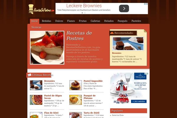 Gourmet theme site design template sample