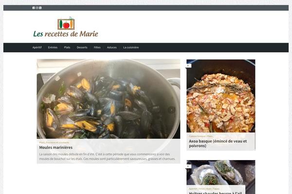 Cookbook theme site design template sample