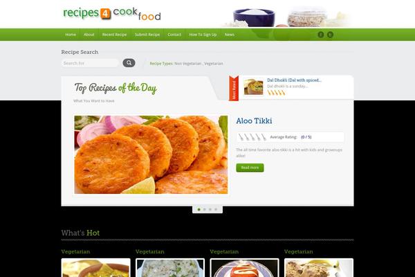 Food Recipes theme site design template sample
