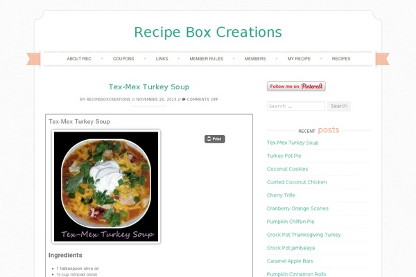 Sugar and Spice theme site design template sample