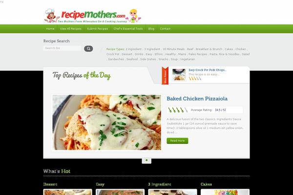 Food Recipes theme site design template sample