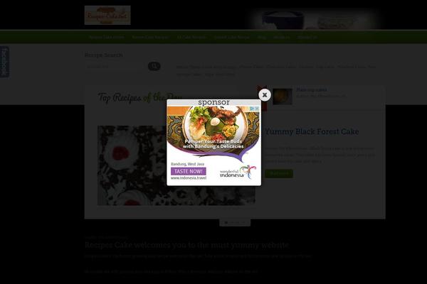 Food Recipes theme site design template sample