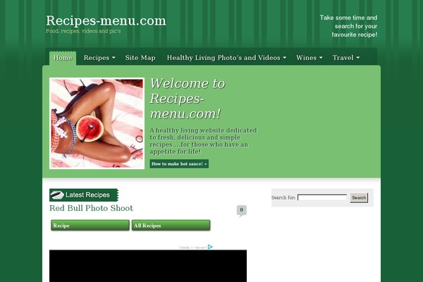 Gourmet theme site design template sample