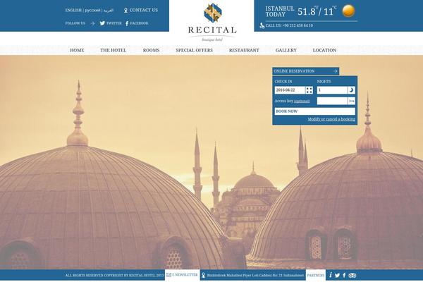 Site using Hoteller-elementor plugin