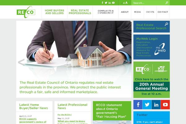 Reco theme site design template sample
