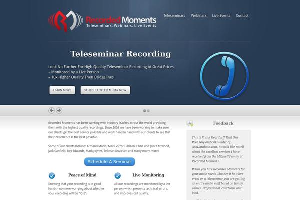 Inspire theme site design template sample