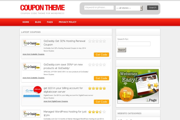Cp theme site design template sample