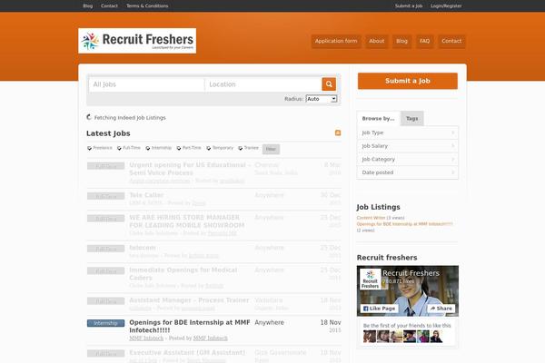 Jobroller theme site design template sample