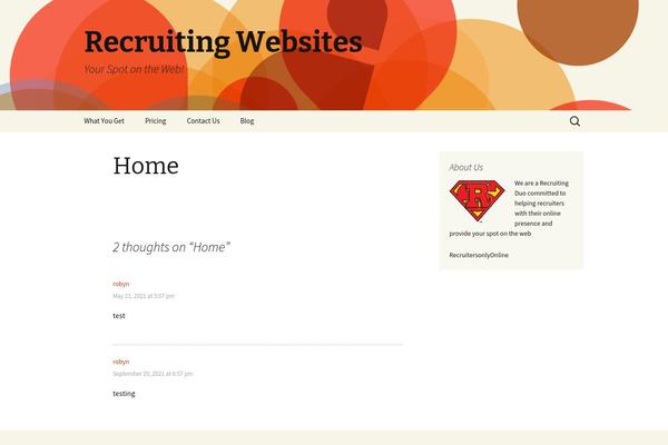 Twenty Thirteen theme site design template sample