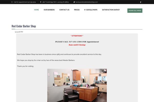 Barber theme site design template sample
