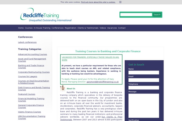 Site using Implied Cookie Consent plugin