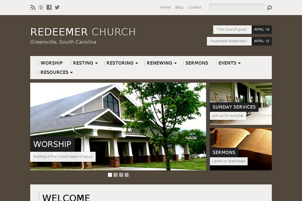 Resurrect theme site design template sample
