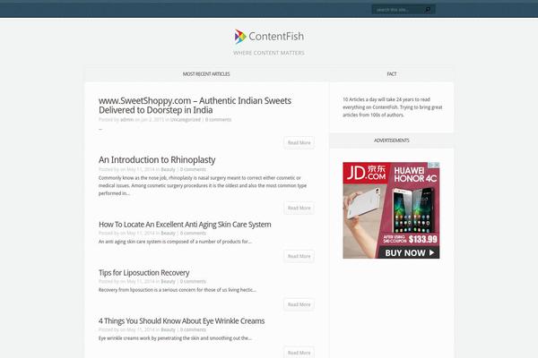 Aggregate theme site design template sample