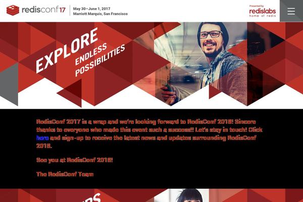 redisconference.com site used Redis