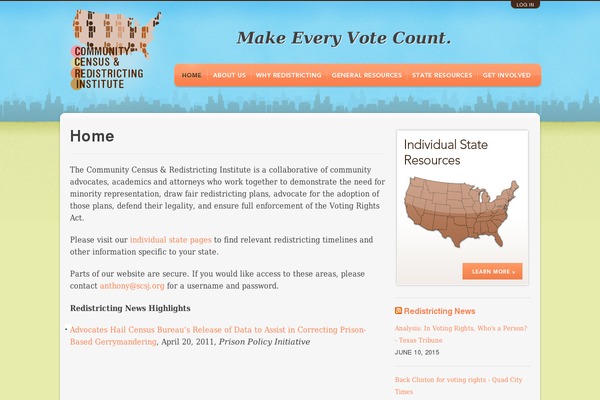redistrictinginstitute.org site used Ccri