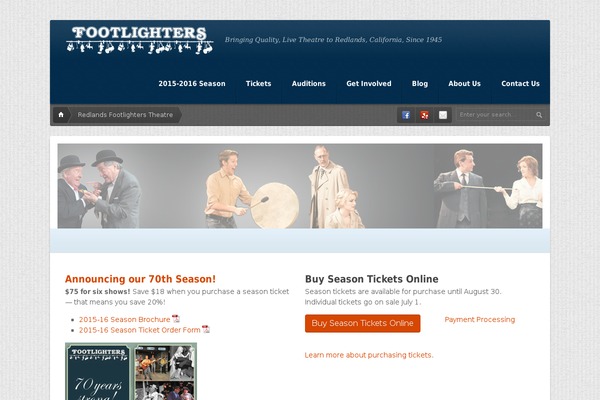 redlandsfootlighters.org site used Incubate13