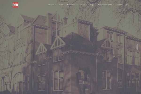 Red theme site design template sample